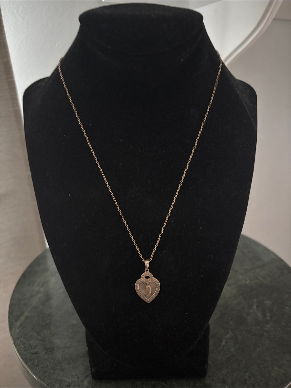 Mia Fiore Blessed Virgin Mary Heart Pendant Necklace